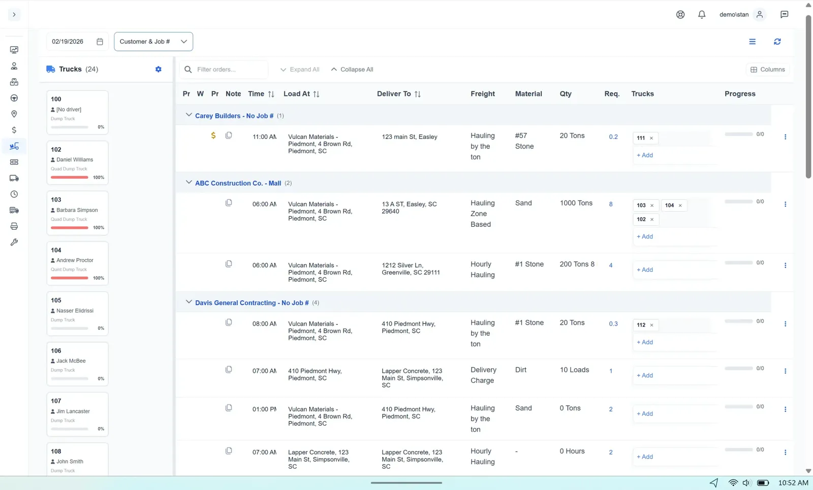 Schedule Customer & Job
